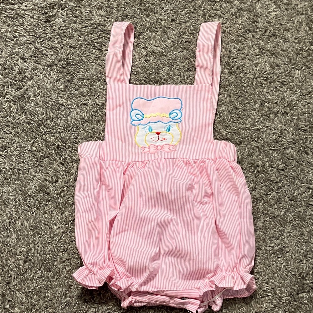 Vintage Color Kids Romper Bubble with Embroidery size 18 Months